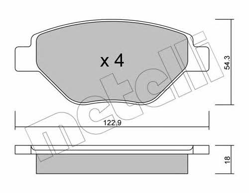 Metelli 22-0543-0 Brake Pad Set, disc brake 2205430