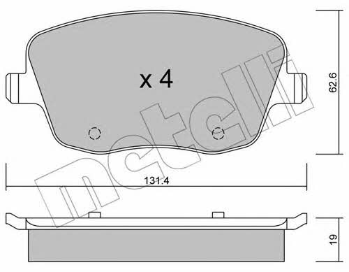 Metelli 22-0547-0 Brake Pad Set, disc brake 2205470