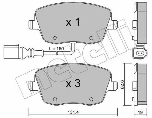 Metelli 22-0547-1 Brake Pad Set, disc brake 2205471