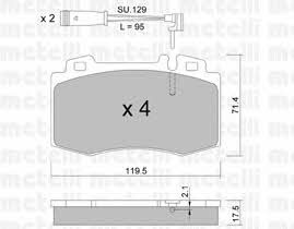 Metelli 22-0563-0K Brake Pad Set, disc brake 2205630K