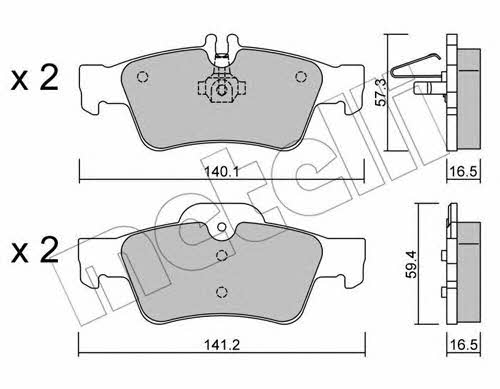 Metelli 22-0568-0 Brake Pad Set, disc brake 2205680