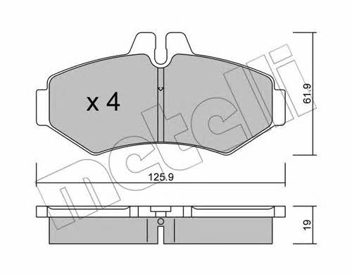 Metelli 22-0572-0 Brake Pad Set, disc brake 2205720
