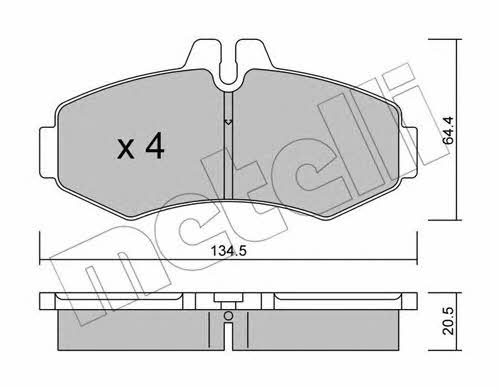 Metelli 22-0573-0 Brake Pad Set, disc brake 2205730