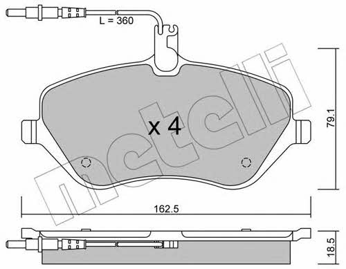 Metelli 22-0601-0 Brake Pad Set, disc brake 2206010