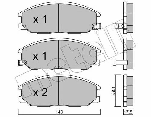 Metelli 22-0632-0 Brake Pad Set, disc brake 2206320