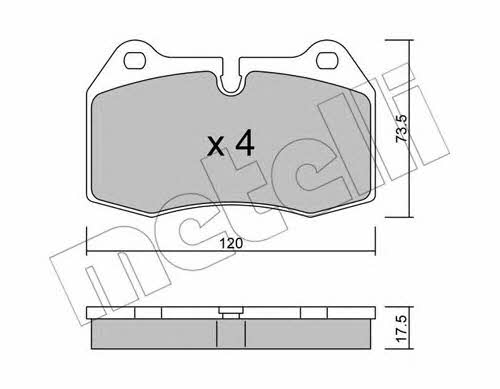 Metelli 22-0645-0 Brake Pad Set, disc brake 2206450