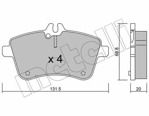 Metelli 22-0647-0 Brake Pad Set, disc brake 2206470