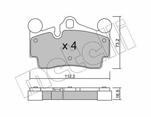 Metelli 22-0655-0 Brake Pad Set, disc brake 2206550