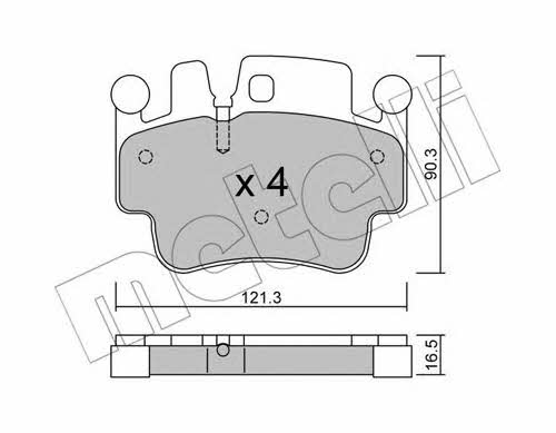 Metelli 22-0657-0 Brake Pad Set, disc brake 2206570