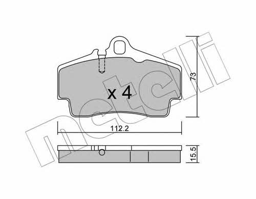 Metelli 22-0658-0 Brake Pad Set, disc brake 2206580