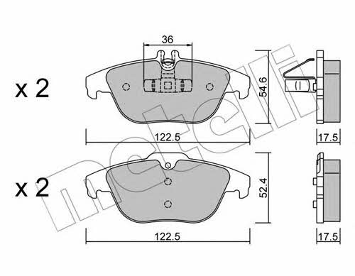 Metelli 22-0666-0 Brake pad set 2206660 2206660 Metelli Brake pad set