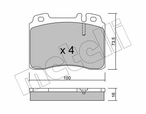 Metelli 22-0667-1 Brake Pad Set, disc brake 2206671