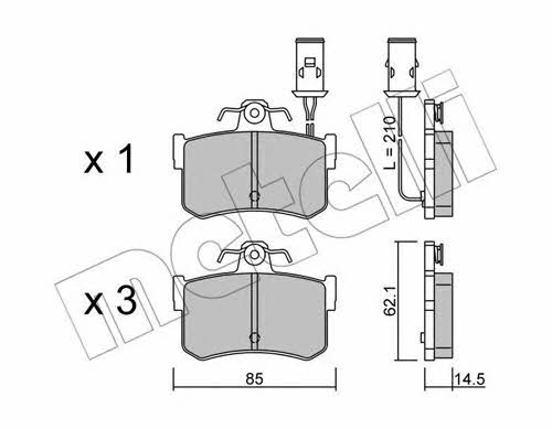 Metelli 22-0691-0 Brake Pad Set, disc brake 2206910