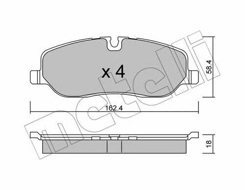 Metelli 22-0693-0 Brake Pad Set, disc brake 2206930