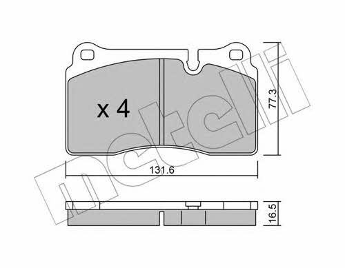 Metelli 22-0695-0 Brake Pad Set, disc brake 2206950