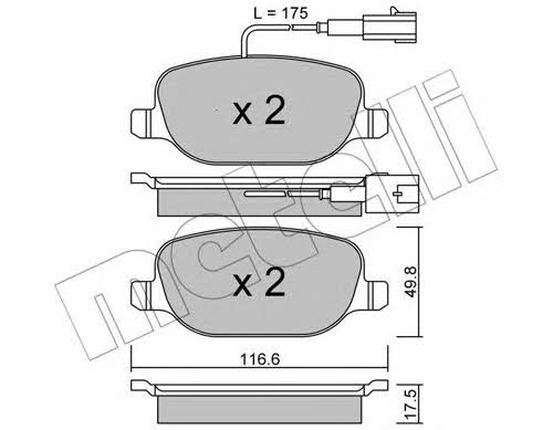 Metelli 22-0704-1 Brake Pad Set, disc brake 2207041