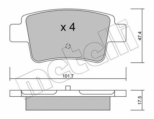 Metelli 22-0705-0 Brake Pad Set, disc brake 2207050