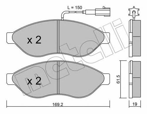 Metelli 22-0708-1 Brake Pad Set, disc brake 2207081