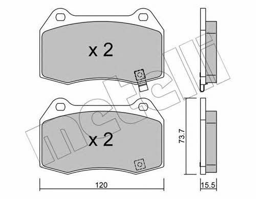 Metelli 22-0738-0 Brake Pad Set, disc brake 2207380