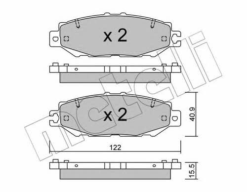 Metelli 22-0759-1 Brake Pad Set, disc brake 2207591