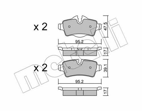 Metelli 22-0769-0 Brake Pad Set, disc brake 2207690