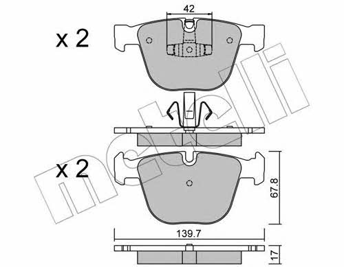 Metelli 22-0773-6 Brake Pad Set, disc brake 2207736