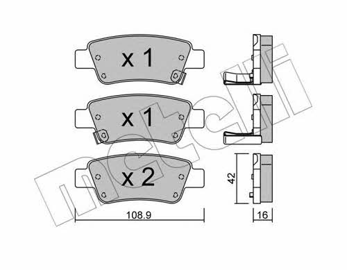 Metelli 22-0790-0 Brake Pad Set, disc brake 2207900