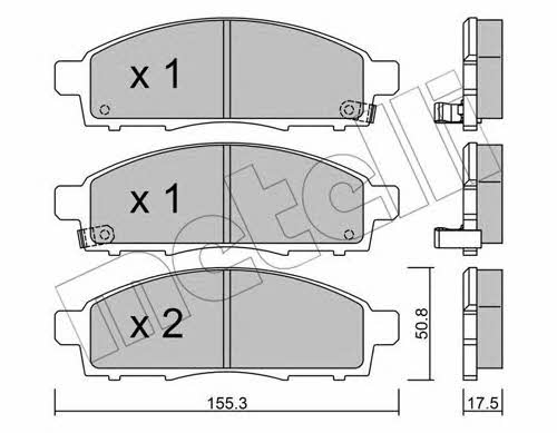 Metelli 22-0791-1 Brake Pad Set, disc brake 2207911