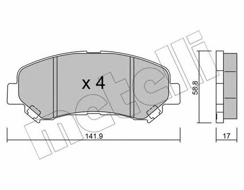 Metelli 22-0792-0 Brake Pad Set, disc brake 2207920