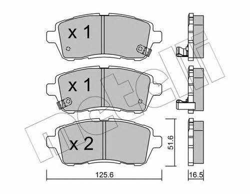 Metelli 22-0793-1 Brake Pad Set, disc brake 2207931