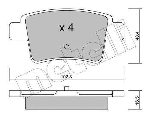Metelli 22-0801-0 Brake Pad Set, disc brake 2208010