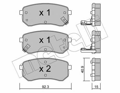 Metelli 22-0815-0 Brake pad set 2208150 2208150 Metelli Brake pad set