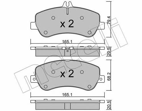 Metelli 22-0825-0 Brake Pad Set, disc brake 2208250