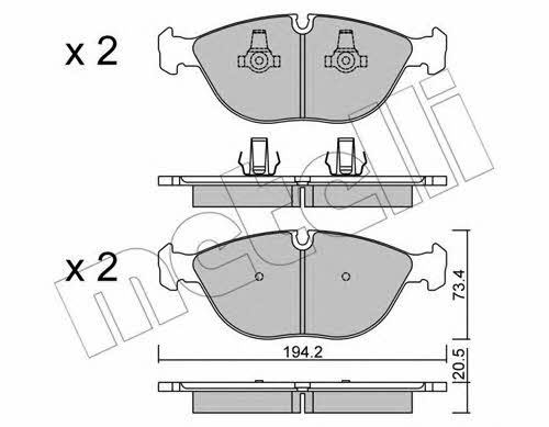 Metelli 22-0828-0 Brake Pad Set, disc brake 2208280