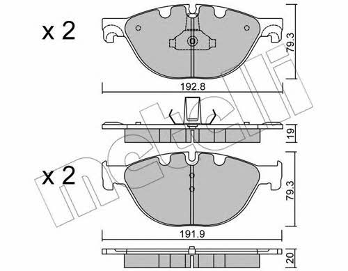 Metelli 22-0830-0 Brake Pad Set, disc brake 2208300