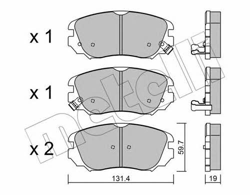 Metelli 22-0841-0 Brake Pad Set, disc brake 2208410