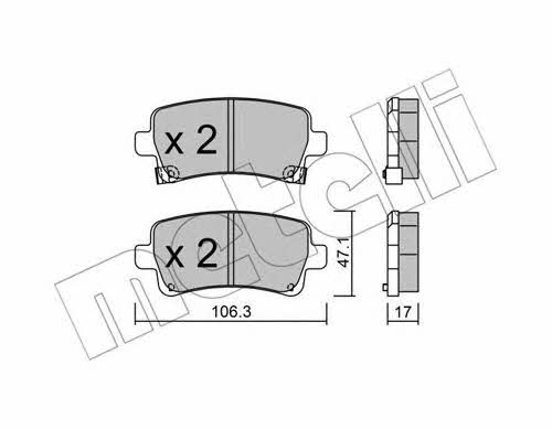 Metelli 22-0844-0 Brake Pad Set, disc brake 2208440