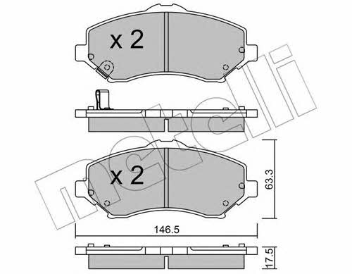 Metelli 22-0862-0 Brake Pad Set, disc brake 2208620