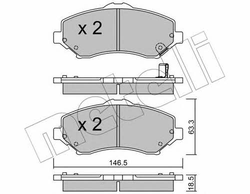 Metelli 22-0862-1 Brake Pad Set, disc brake 2208621