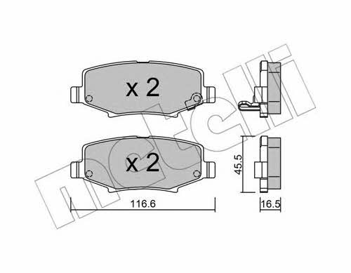 2208630 Metelli Brake pad set