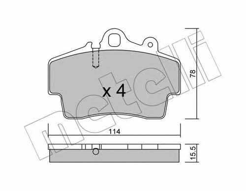 Metelli 22-0891-0 Brake Pad Set, disc brake 2208910