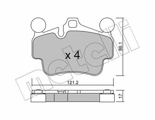 Metelli 22-0892-0 Brake Pad Set, disc brake 2208920