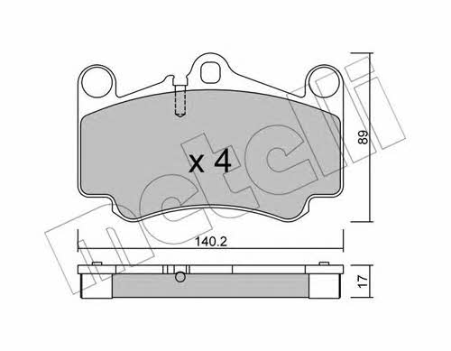 Metelli 22-0893-0 Brake Pad Set, disc brake 2208930