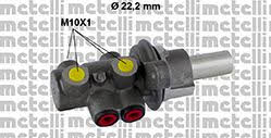 Metelli 05-0807 Brake Master Cylinder 050807