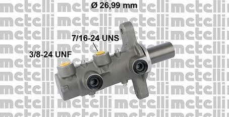 Metelli 05-0809 Brake Master Cylinder 050809