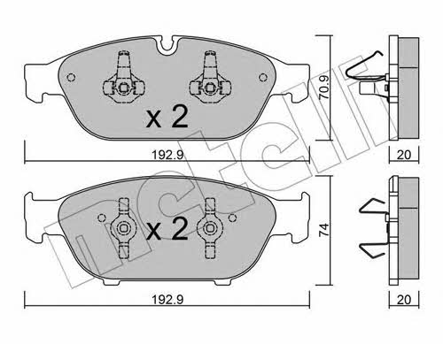 Metelli 22-0953-0 Brake Pad Set, disc brake 2209530