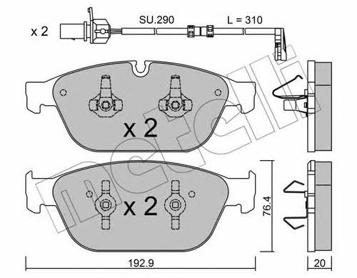 Metelli 22-0954-0K Brake Pad Set, disc brake 2209540K