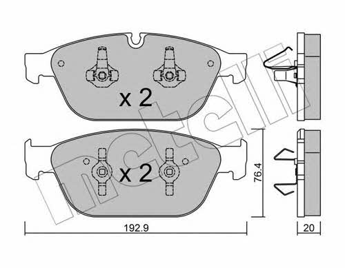 Metelli 22-0954-0 Brake Pad Set, disc brake 2209540