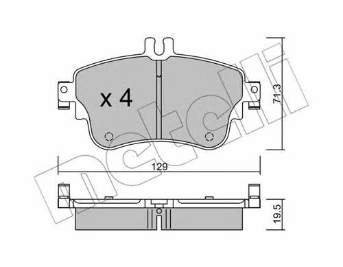 Metelli 22-0964-0 Brake Pad Set, disc brake 2209640