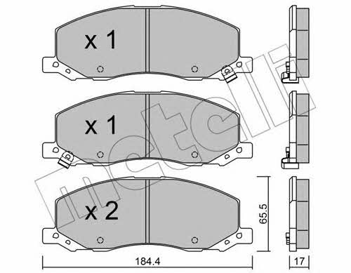 Metelli 22-0923-0 Brake Pad Set, disc brake 2209230